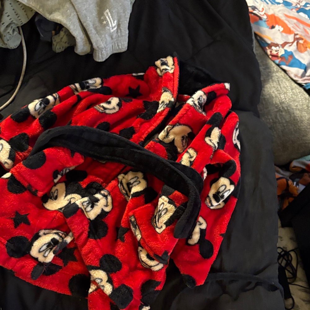 Disney Red and Black Toddler Robe